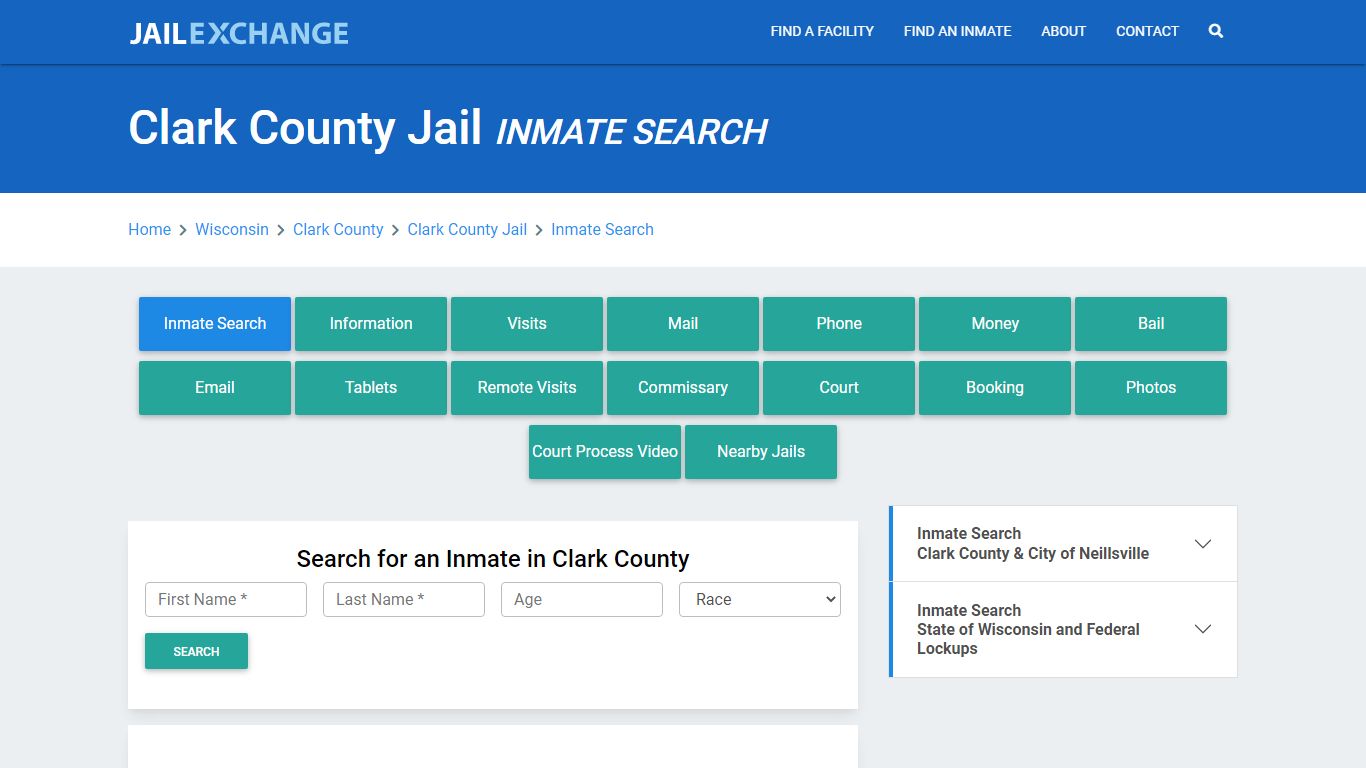 Clark County Jail, WI Inmate Search: Roster & Mugshots - Jail Exchange