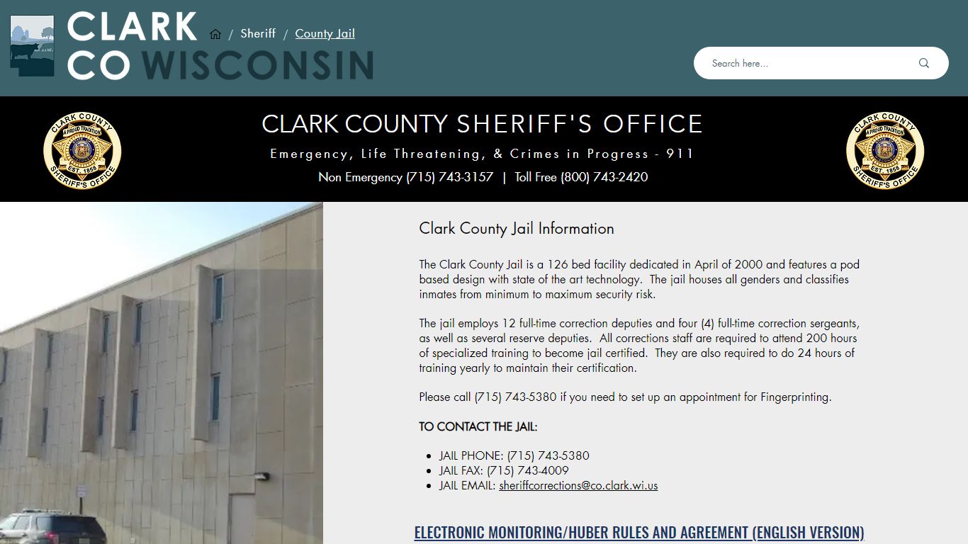 County Jail | Clark County WI